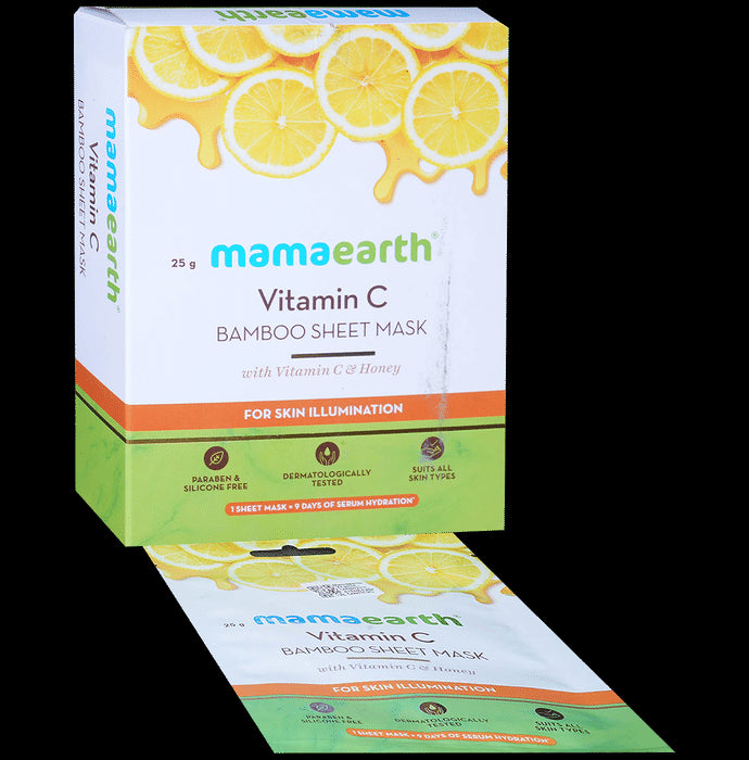 Mamaearth Vitamin C Bamboo Sheet Mask - Classic Derma
