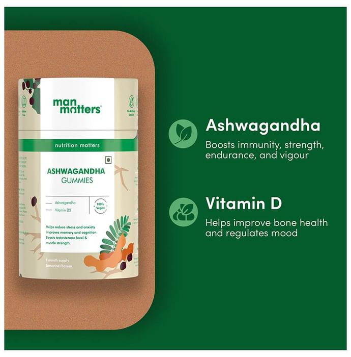 Man Matters Ashwagandha Gummies for Better Immunity and Strength