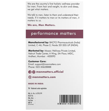 Man Matters Ashwagandha Tablet (60 Each)