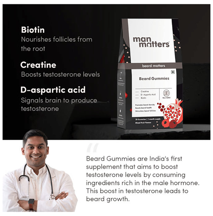 Man Matters Beard Gummies Mixed Fruit