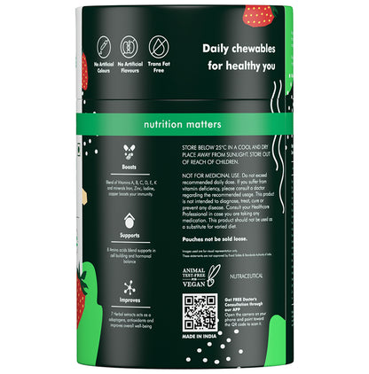 Man Matters Nourish Multivitamin Gummies for Immunity & Antioxidant Support | Flavour Strawberry