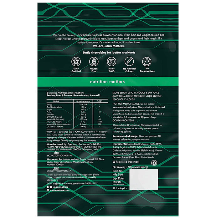 Man Matters Pre Workout Gummies