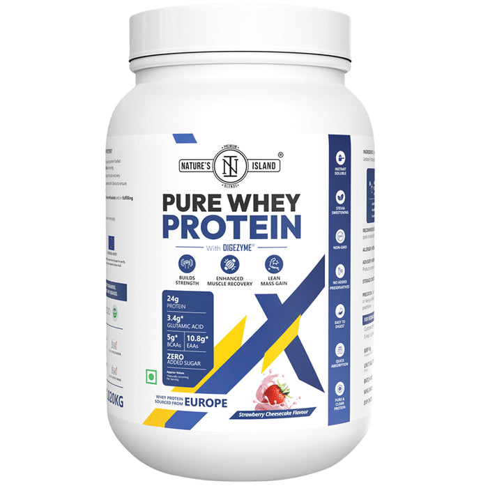 Nature's Island Pure Whey Protein Powder Strawberry - Classic Derma