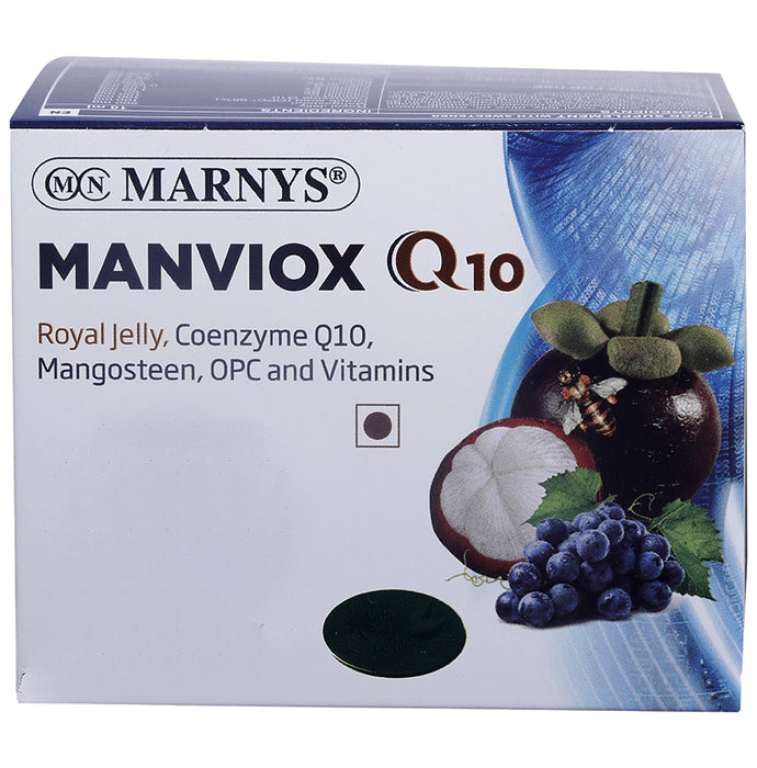 Marnys Manviox Q10 with Royal Jelly, Coenzyme Q10, Mangosteen, OPC & Vitamins - Classic Derma