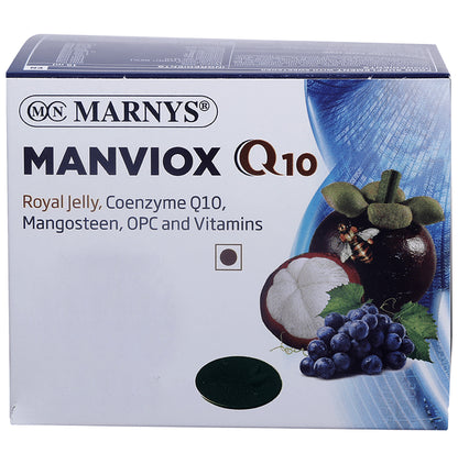 Marnys Manviox Q10 with Royal Jelly, Coenzyme Q10, Mangosteen, OPC & Vitamins - Classic Derma