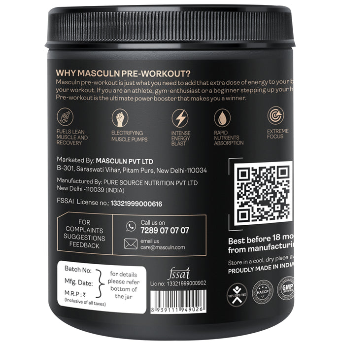 Masculn Pre Workout Powder Candy Armour