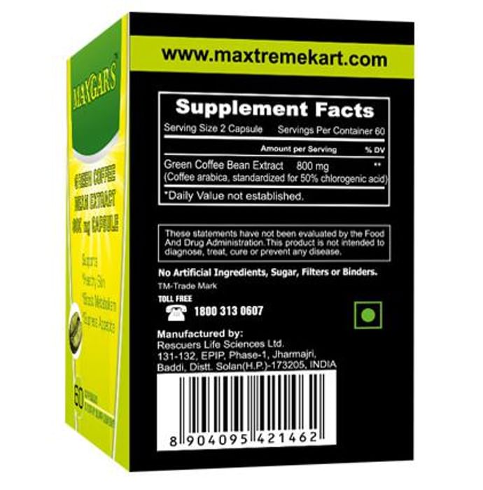 Maxgars Green Coffee Bean Extract Capsule