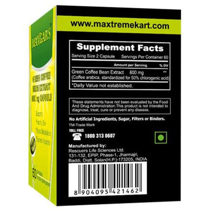 Maxgars Green Coffee Bean Extract Capsule