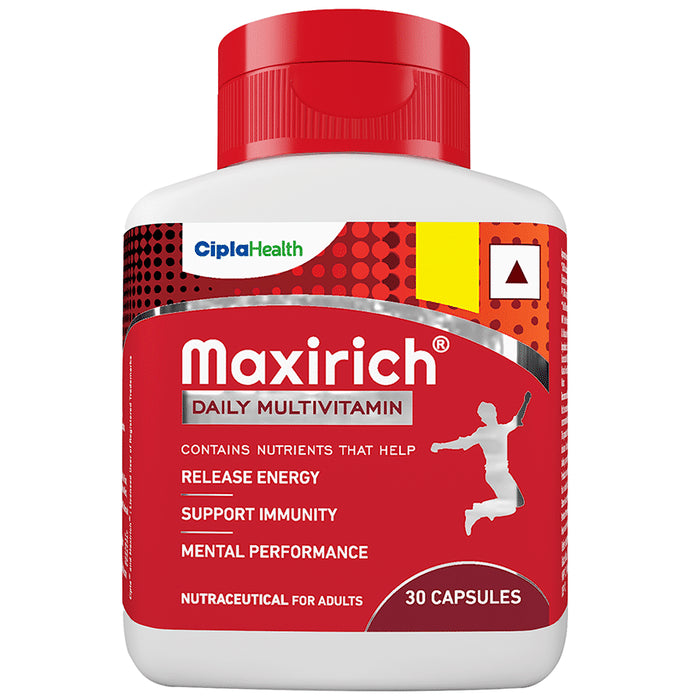 Maxirich Daily Multivitamin for Energy, Immunity & Performance | Capsule - Classic Derma