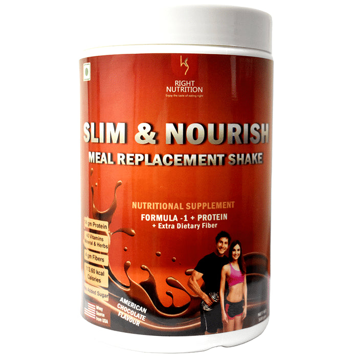 Right Nutrition Slim & Nourish Meal Replacement Shake Chocolate - Classic Derma