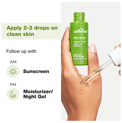 mCaffeine Green Tea Face Serum with Vitamin C 15%