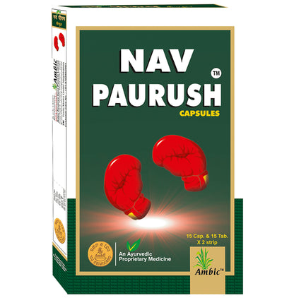 Ambic Nav Paurush Pack of 30 Capsule & 30 Tablet - Classic Derma