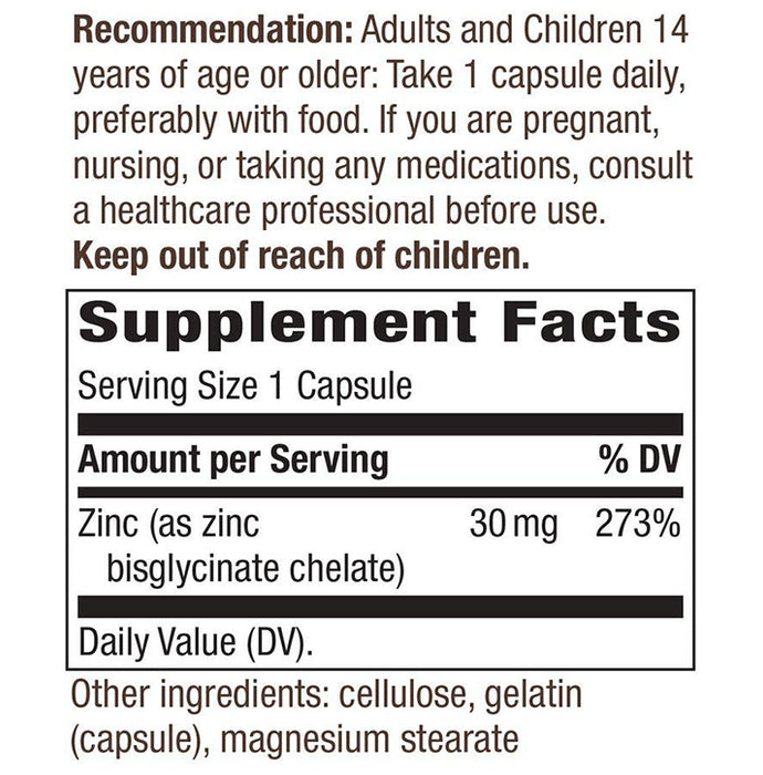 Nature's Way Zinc Chelate Capsule