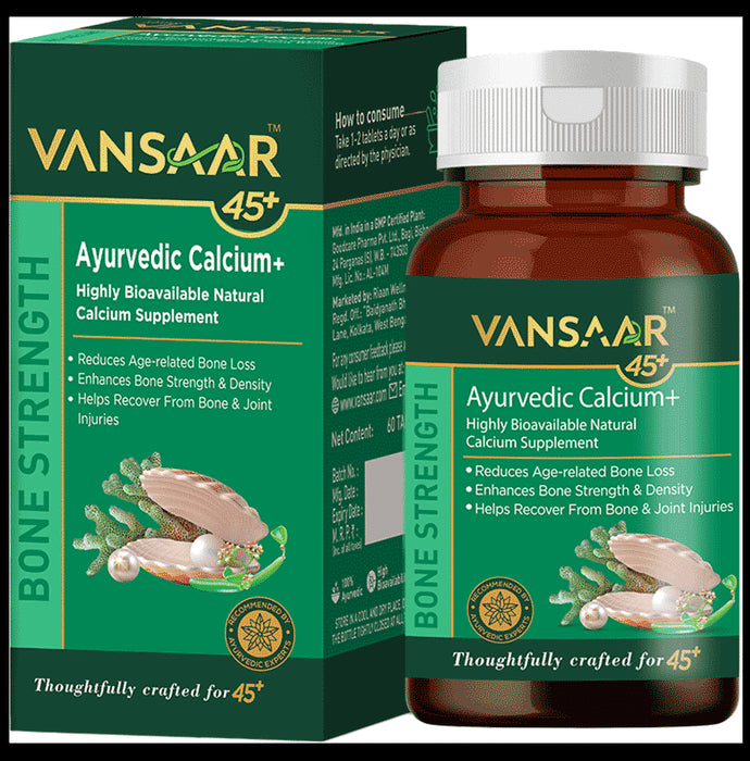 Vansaar Ayurvedic Calcium + Tablet | For Complete Bone Health & Joint Support - Classic Derma