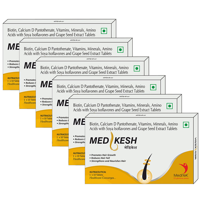 Meditek Med Kesh Tablet for Strong Healthy Hair (10 Each) - Classic Derma