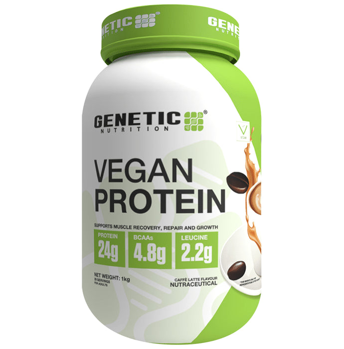 Genetic Nutrition Vegan Protein Powder Cafe Latte - Classic Derma