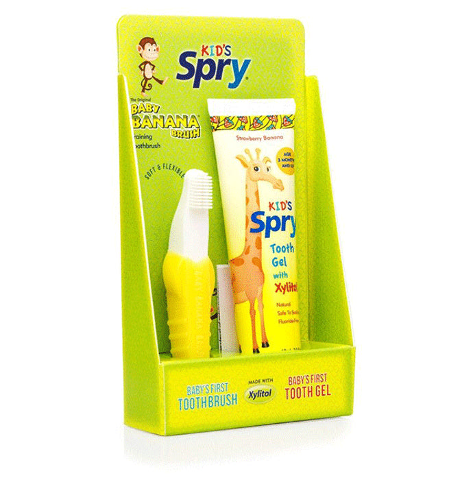 Kid's Spry Baby Banana Brush Kit - Classic Derma