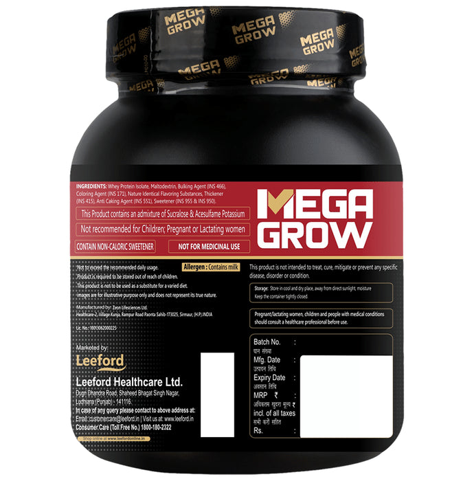 Megagrow Whey Protein Isolate Powder with Shaker Vanilla
