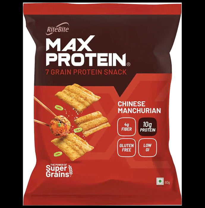 RiteBite Max Protein Chips (60gm Each) Chinese Manchurian - Classic Derma