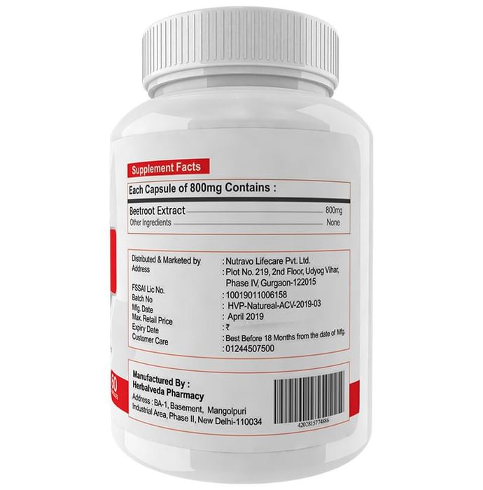 Natureal Beetroot Extract 800mg Capsule