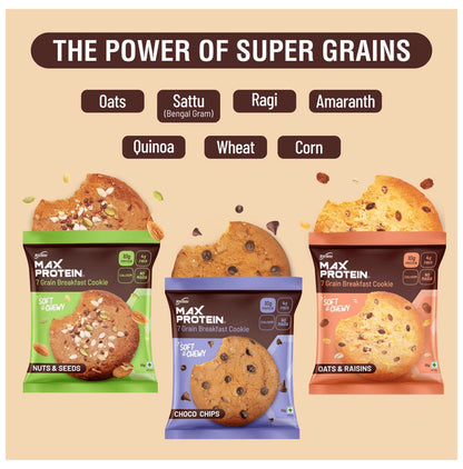 RiteBite Max Protein Cookie with 10g Protein and 4g Fiber (55gm Each) Assorted