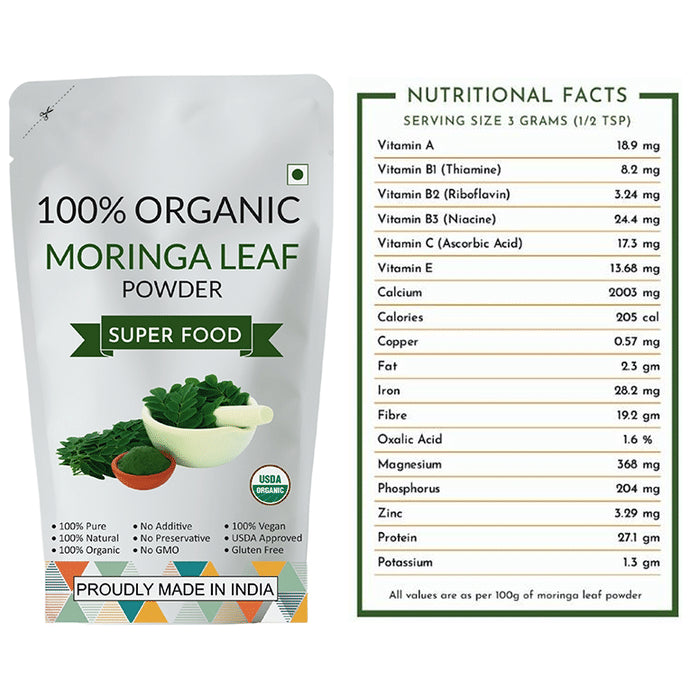 Meld wellness always 100% Organic Moringa Leaf Powder