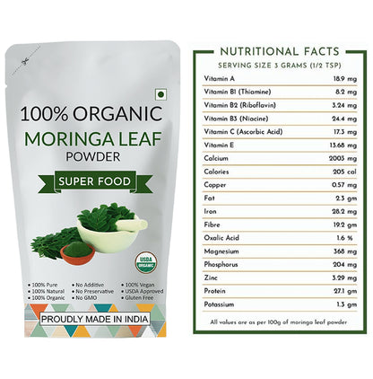 Meld wellness always 100% Organic Moringa Leaf Powder