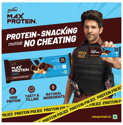 RiteBite Max Protein Daily 10 gm Protein Bar Choco Classic