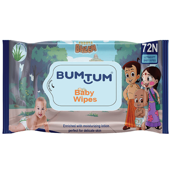 Bumtum Baby Wipes (72 Each) - Classic Derma