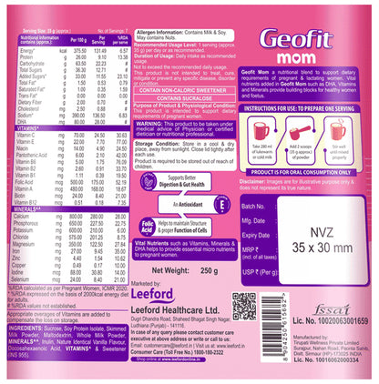 Geofit Mom Powder for Pregnant Women Vanilla