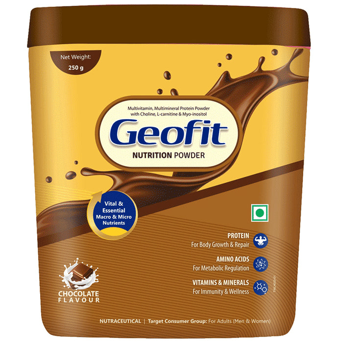 Geofit Nutrition Protein Powder with Vitamins & Minerals Chocolate - Classic Derma