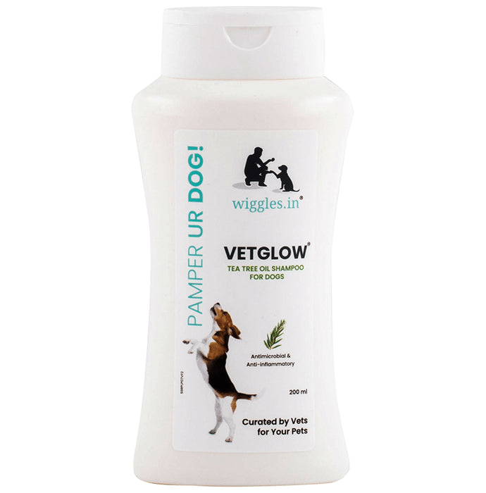 Wiggles Vetglow Tea Tree Oil Shampoo for Dogs - Classic Derma