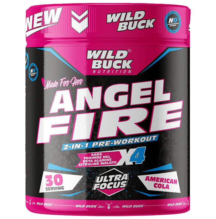 Wild Buck Angel Fire 2 In 1 Pre-Workout American Cola - Classic Derma