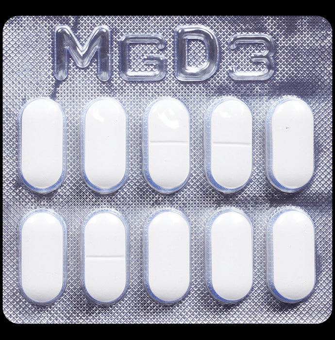 Mgd3 Tablet with Magnesium Glycine & Vitamin D3 | Supports Bone Health | Provides Mineral Support