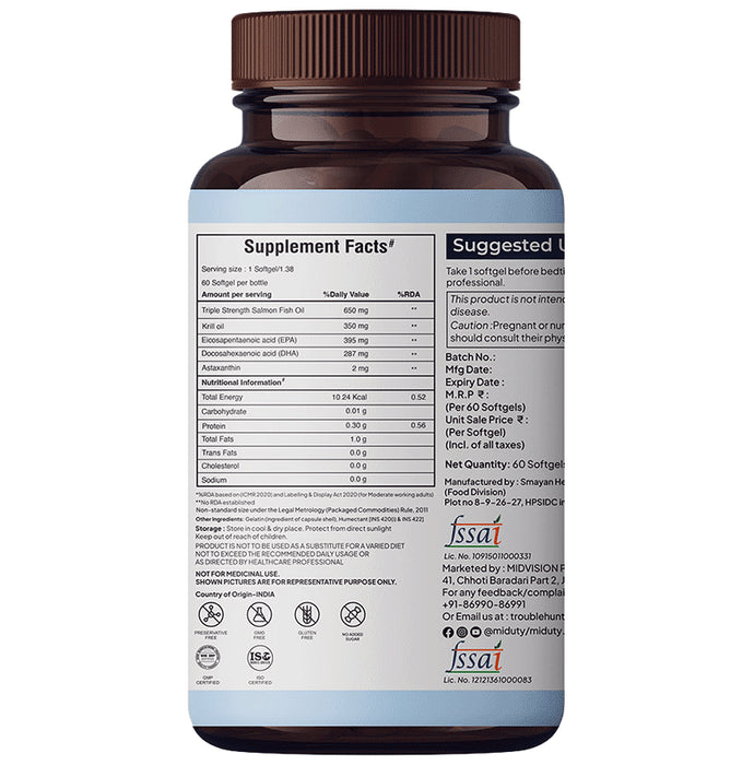 Miduty Krill Omega Complex Softgels