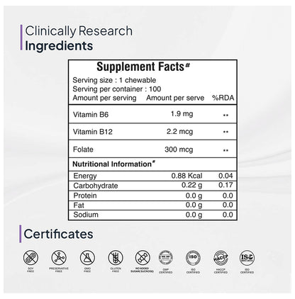 Miduty Methyl B-12 & Folate Chewables