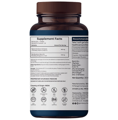 Miduty Pure & Natural Vitamin E Softgels