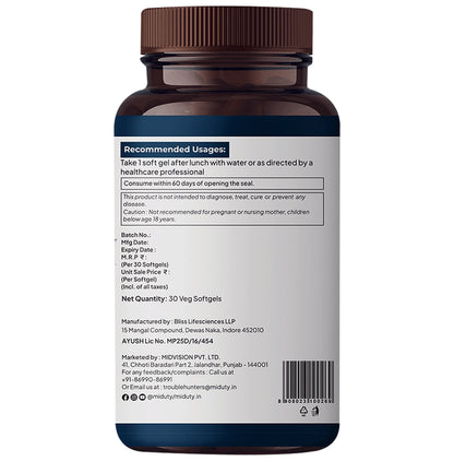 Miduty Pure & Natural Vitamin E Softgels