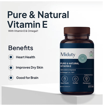 Miduty Pure & Natural Vitamin E Softgels