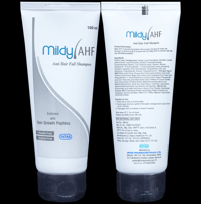 Mildy AHF Anti Hair Fall Shampoo with Hair Growth Peptides | Paraben & Sulphate-Free Shampoo - Classic Derma