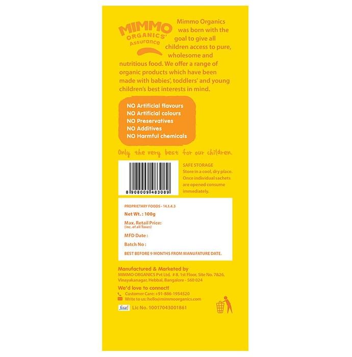 Mimmo Organics Supa Joos Natural Fruit & Veggie Drink Mix 24 Months Plus (100gm Each) Orange, Mango, Carrot