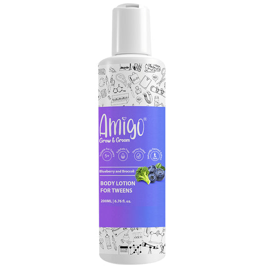 Amigo Blueberry and Broccoli Body Lotion for Tweens - Classic Derma