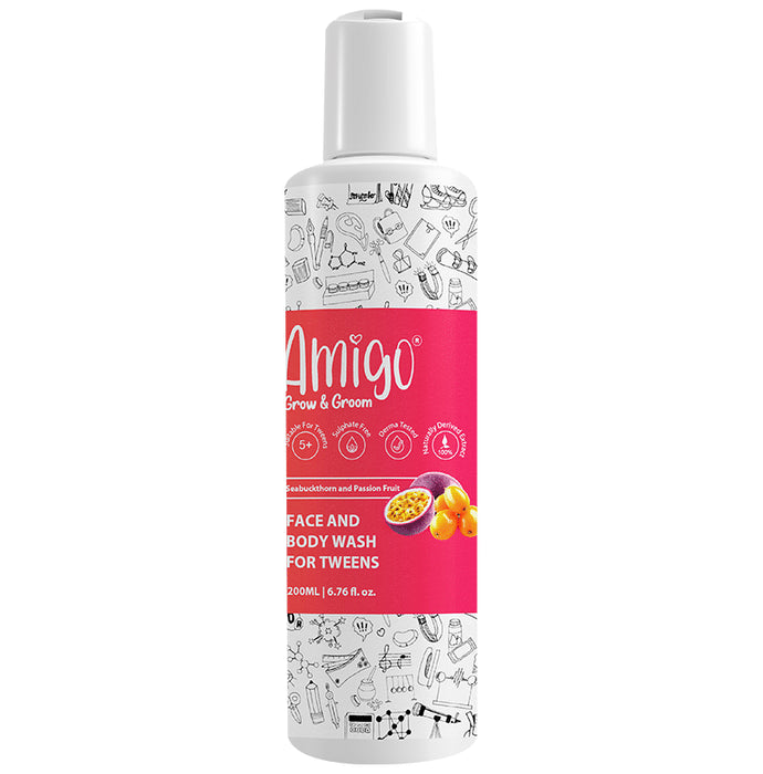 Amigo Seabuckthorn and Passion Fruit Face and Body Wash for Tweens - Classic Derma