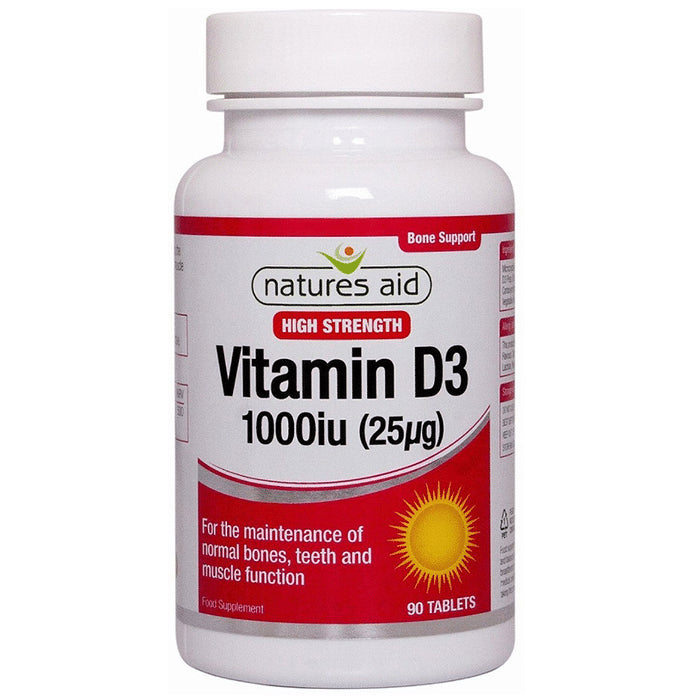 Natures Aid Vitamin D3 1000IU Tablet - Classic Derma