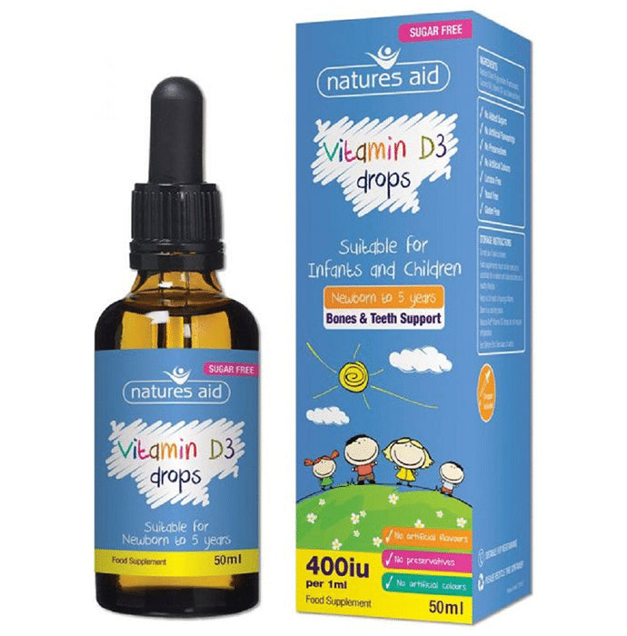 Natures Aid Vitamin D3 Mini Drops Sugar Free - Classic Derma