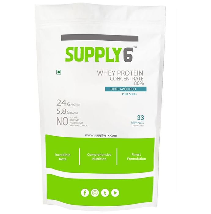 Supply6 Whey Protein Concentrate 80% Unflavoured - Classic Derma