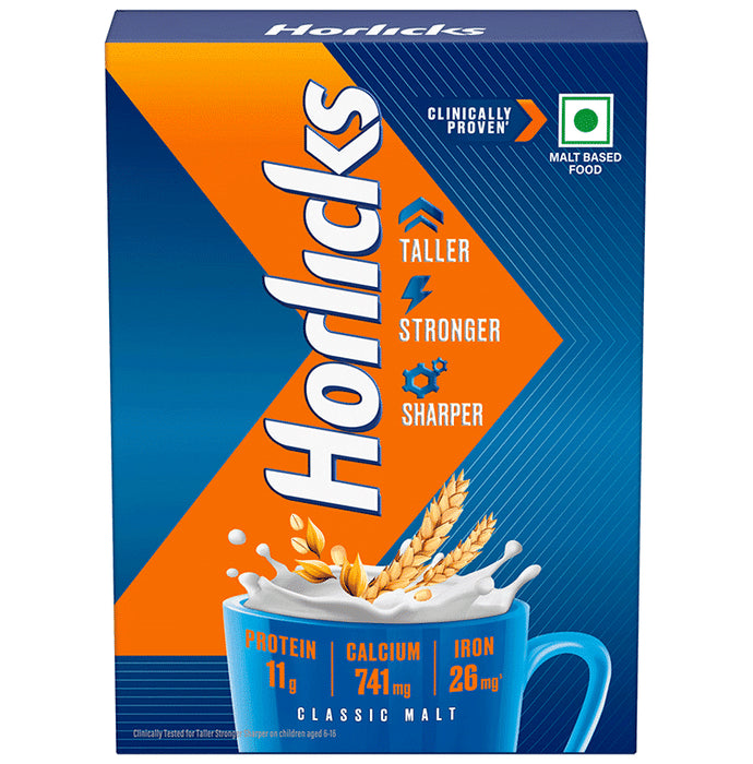 Horlicks Powder with Zinc, Vitamin C & D Flavour Classic Malt - Classic Derma