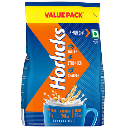 Horlicks Powder with Zinc, Vitamin C & D Flavour Classic Malt - Classic Derma