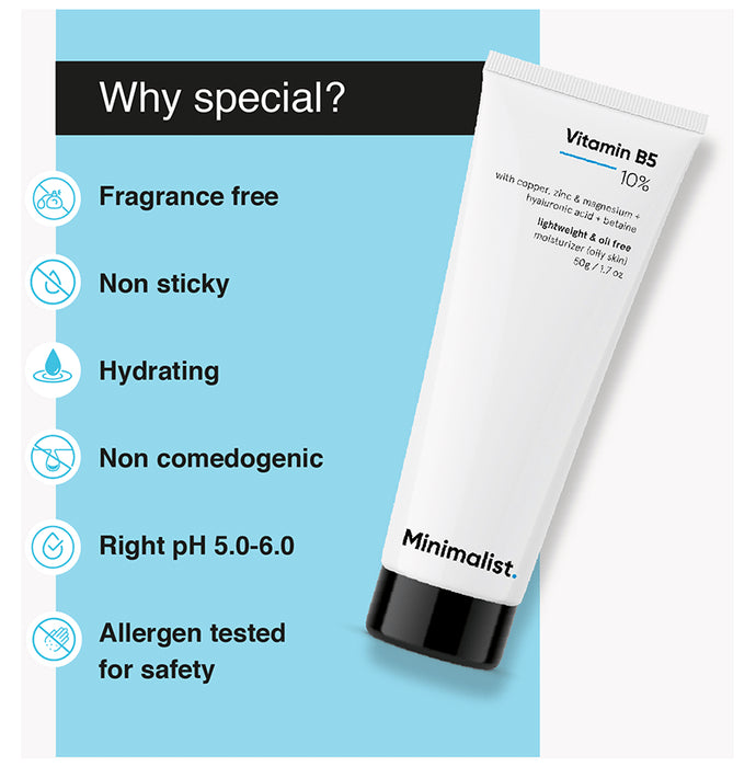 Minimalist 10% Vitamin B5 Moisturiser for Oily Skin