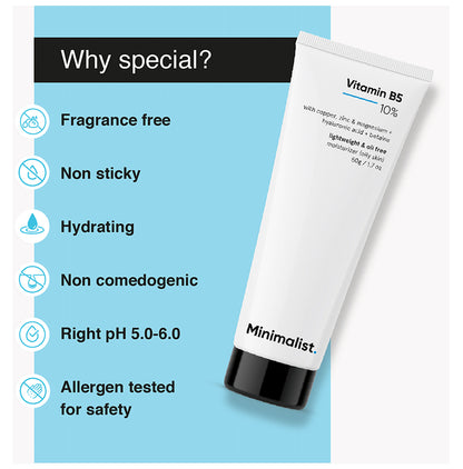 Minimalist 10% Vitamin B5 Moisturiser for Oily Skin